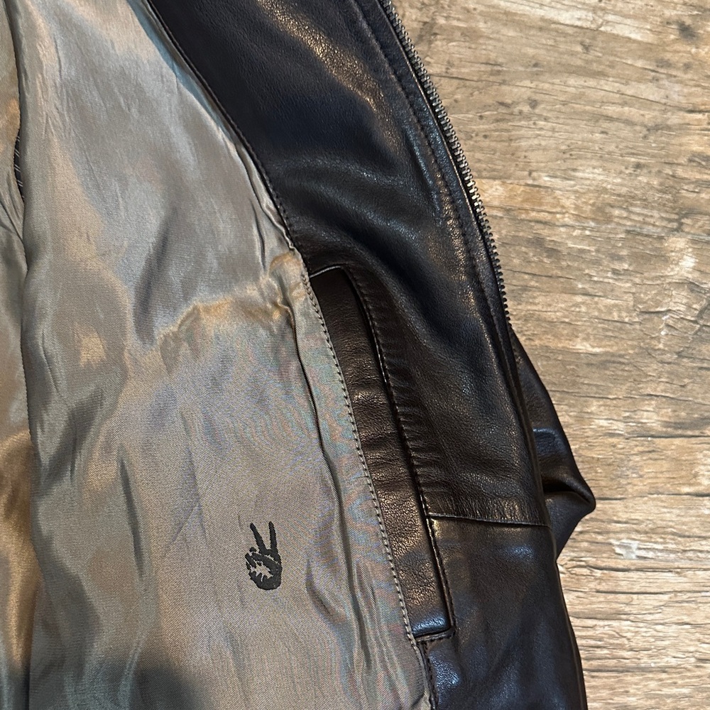 Men's Brown Leather Jacket - Picture 5 of 5